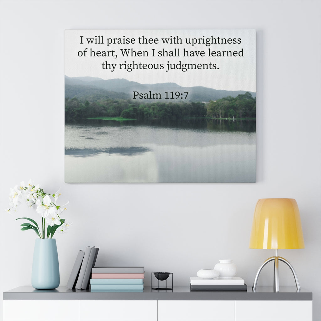Scripture Walls Righteous Judgments Psalm 119:7 Christian Home Decor Bible Art Unframed-Express Your Love Gifts
