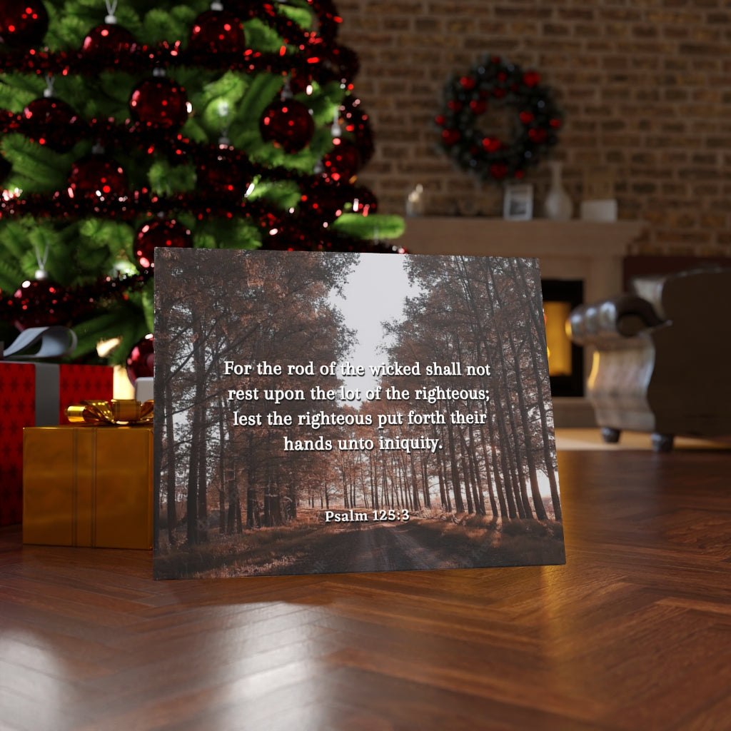 Scripture Walls Righteous Psalm 125:3 Bible Verse Canvas Christian Wall Art Ready to Hang Unframed-Express Your Love Gifts