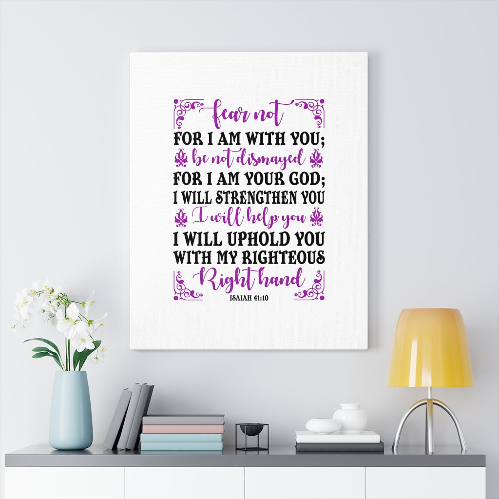 Scripture Walls Righteous Right Hand Isaiah 41:10 Bible Verse Canvas Christian Wall Art Ready to Hang Unframed-Express Your Love Gifts