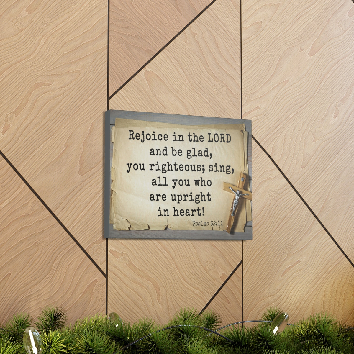 Scripture Walls Righteous Sing Psalm 32:11 Bible Verse Canvas Christian Wall Art Ready to Hang Unframed-Express Your Love Gifts