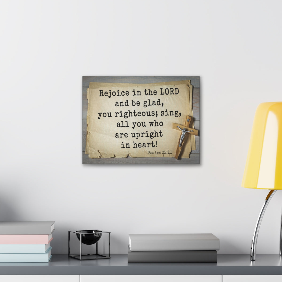 Scripture Walls Righteous Sing Psalm 32:11 Bible Verse Canvas Christian Wall Art Ready to Hang Unframed-Express Your Love Gifts