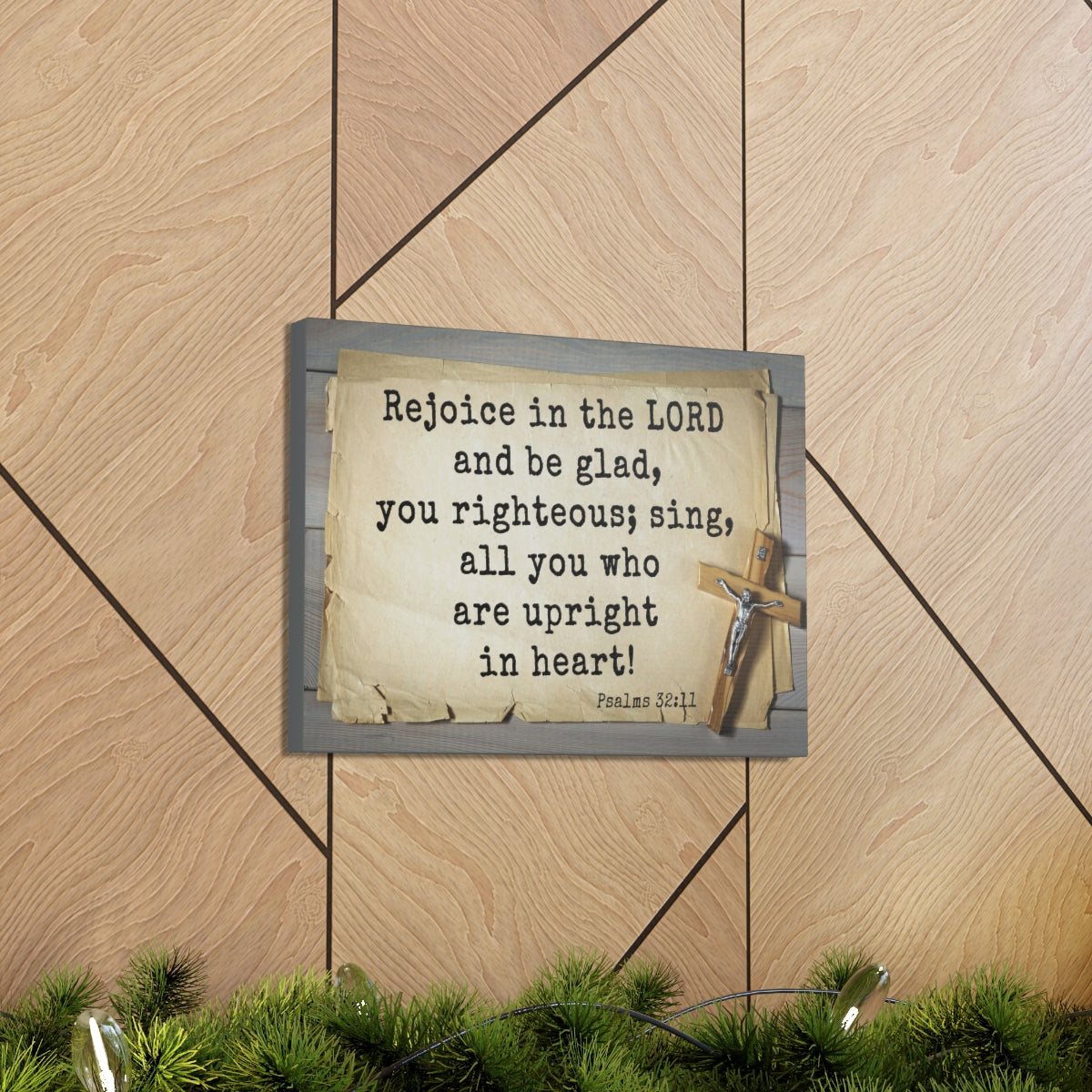 Scripture Walls Righteous Sing Psalm 32:11 Bible Verse Canvas Christian Wall Art Ready to Hang Unframed-Express Your Love Gifts