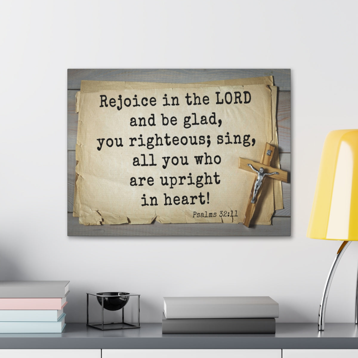 Scripture Walls Righteous Sing Psalm 32:11 Bible Verse Canvas Christian Wall Art Ready to Hang Unframed-Express Your Love Gifts