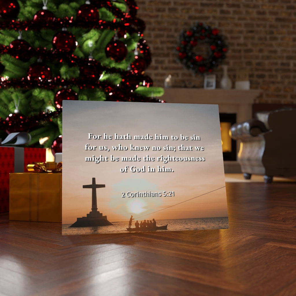 Scripture Walls Righteousness Of God 2 Corinthians 5:21 Bible Verse Canvas Christian Wall Art Ready to Hang Unframed-Express Your Love Gifts