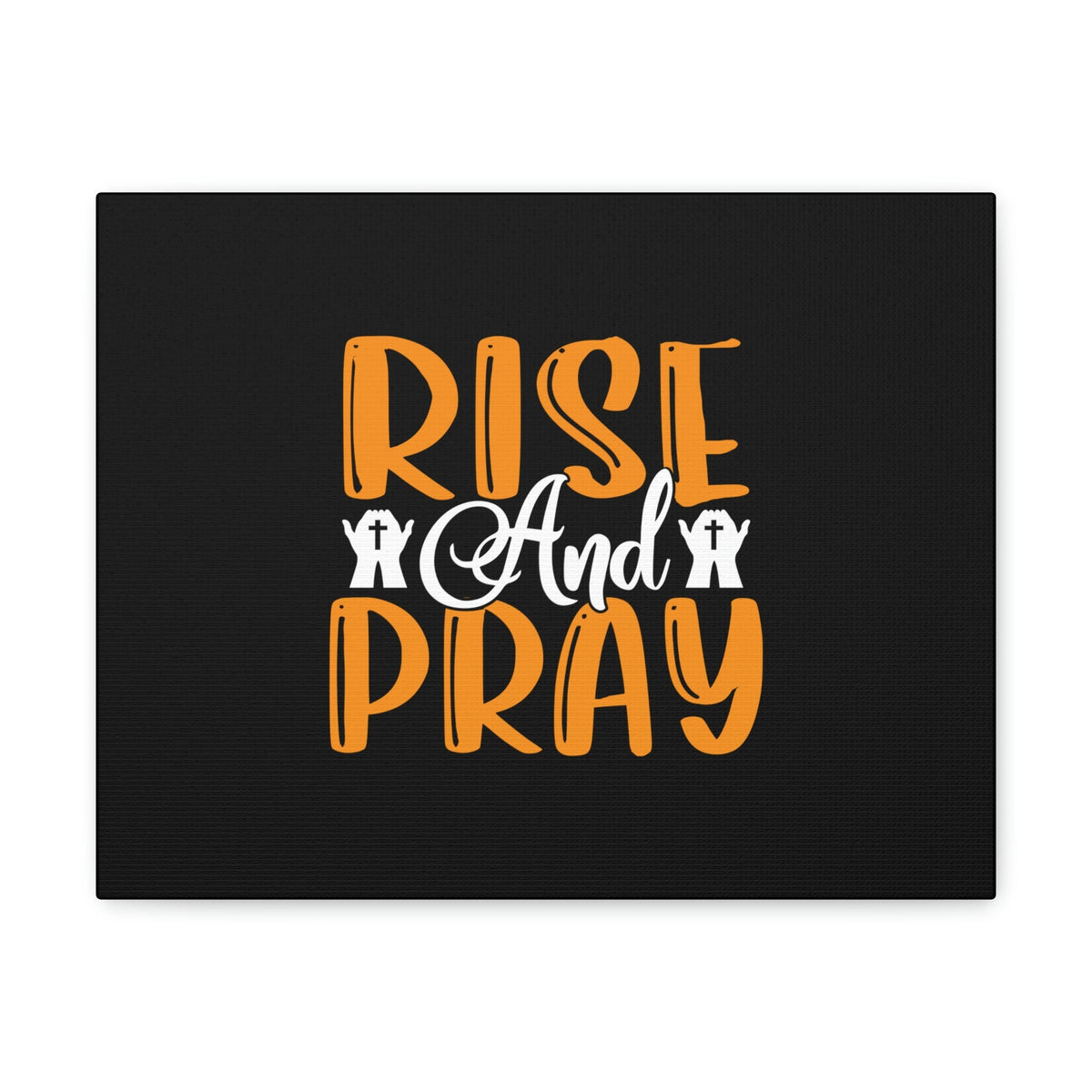 Scripture Walls Rise And Pray Mark 1:35 Orange Christian Wall Art Bible Verse Print Ready to Hang Unframed-Express Your Love Gifts