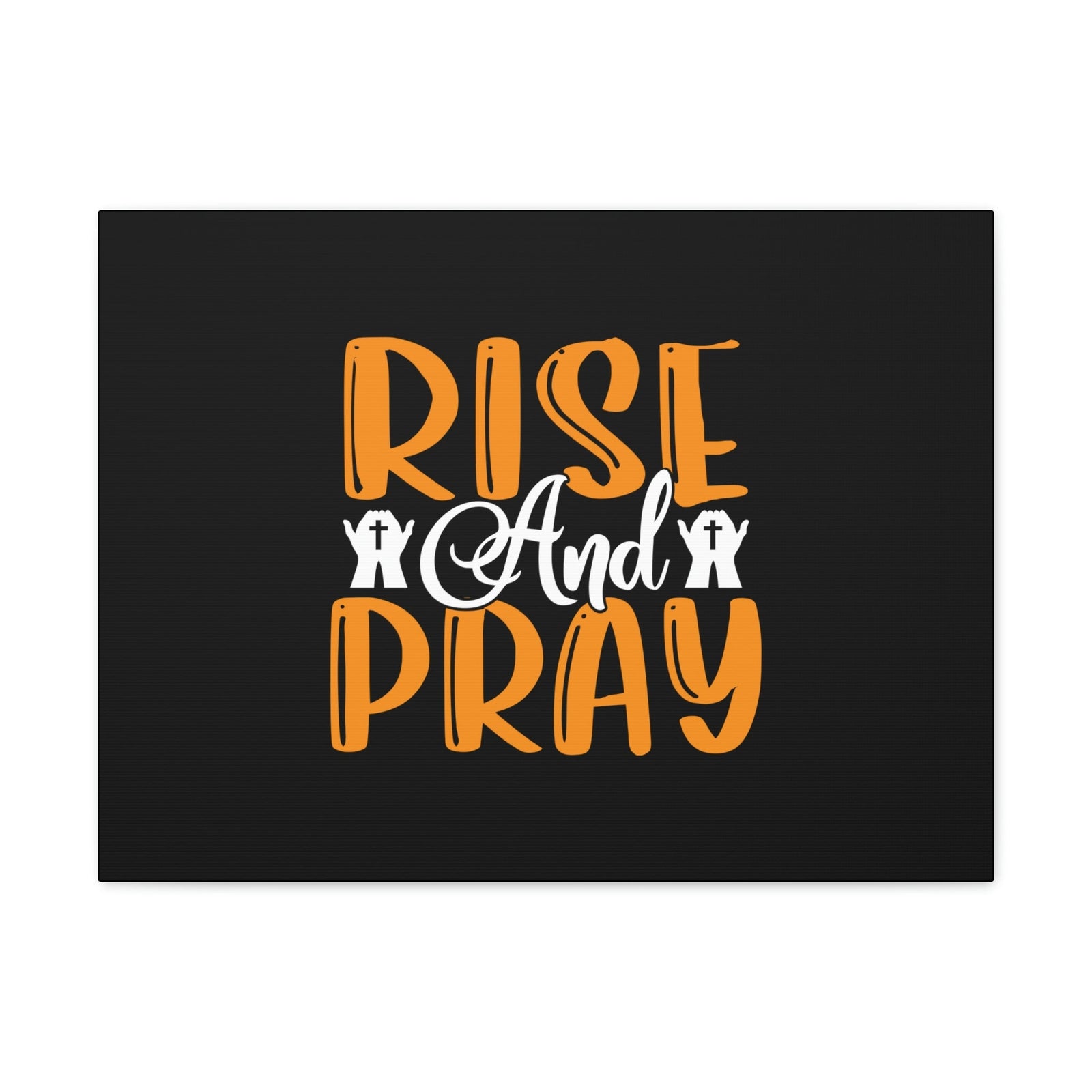 Scripture Walls Rise And Pray Mark 1:35 Orange Christian Wall Art Bible Verse Print Ready to Hang Unframed-Express Your Love Gifts
