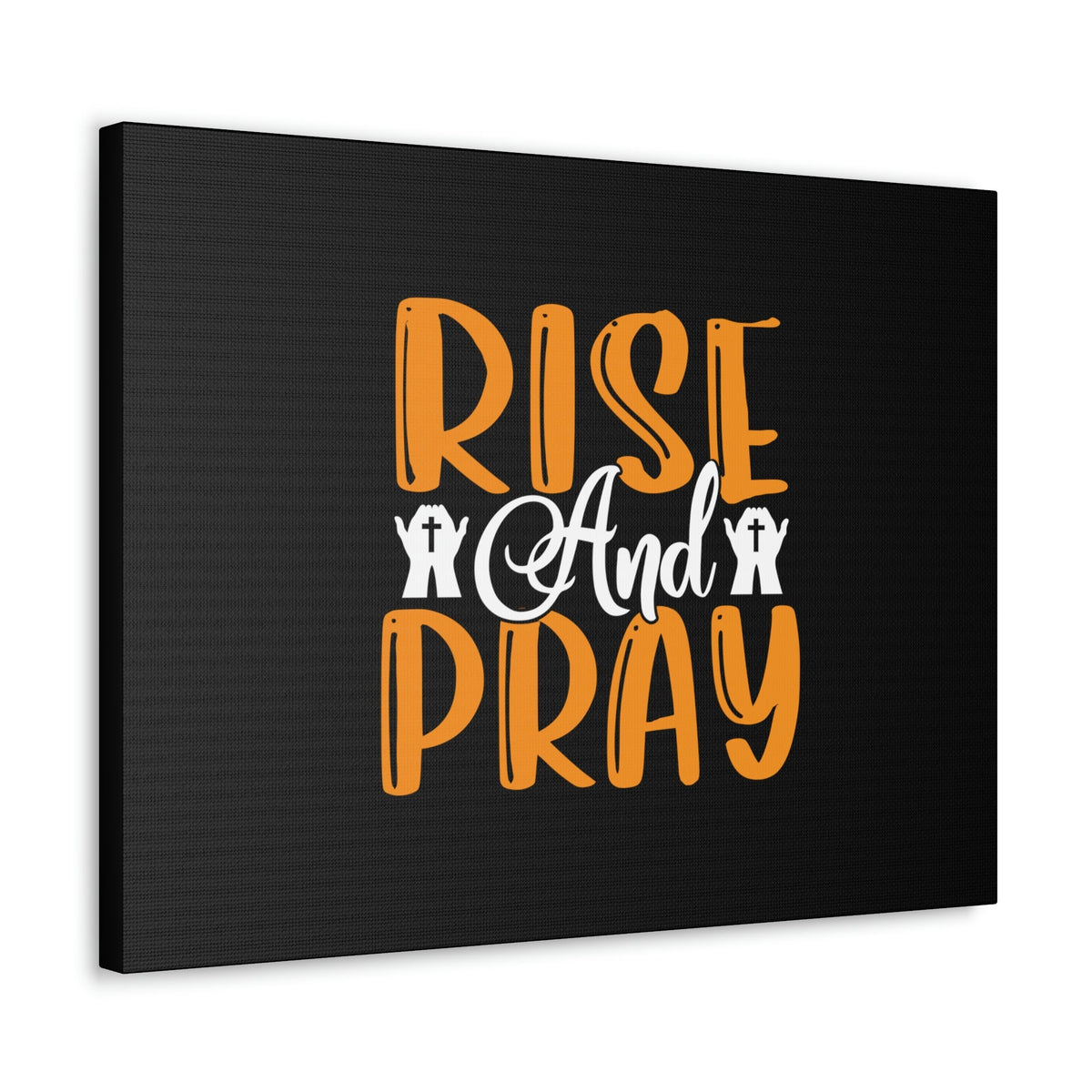 Scripture Walls Rise And Pray Mark 1:35 Orange Christian Wall Art Bible Verse Print Ready to Hang Unframed-Express Your Love Gifts
