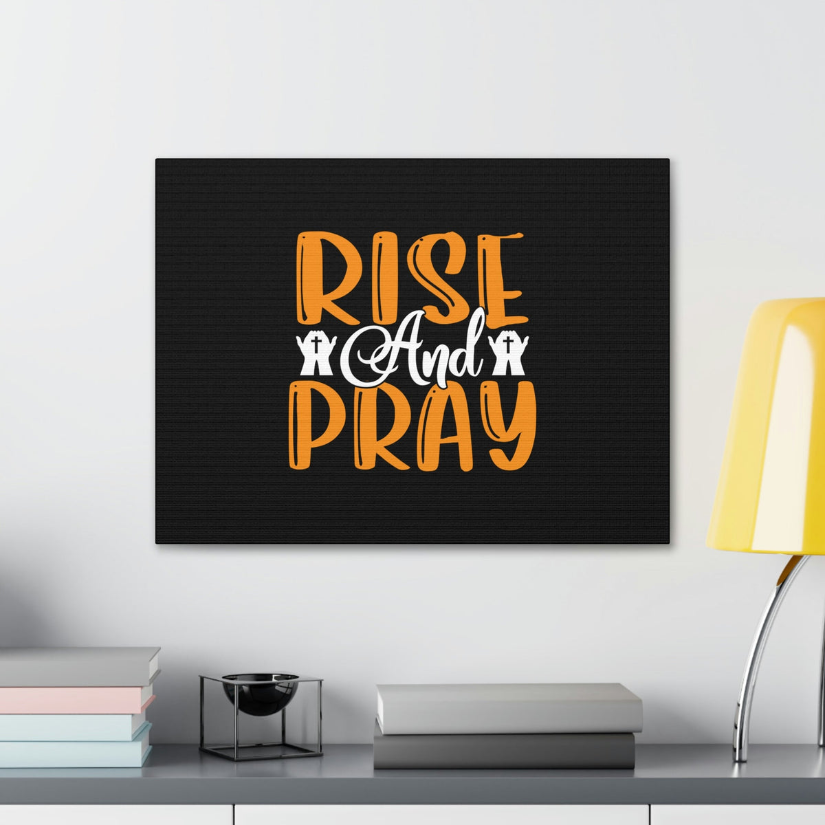 Scripture Walls Rise And Pray Mark 1:35 Orange Christian Wall Art Bible Verse Print Ready to Hang Unframed-Express Your Love Gifts
