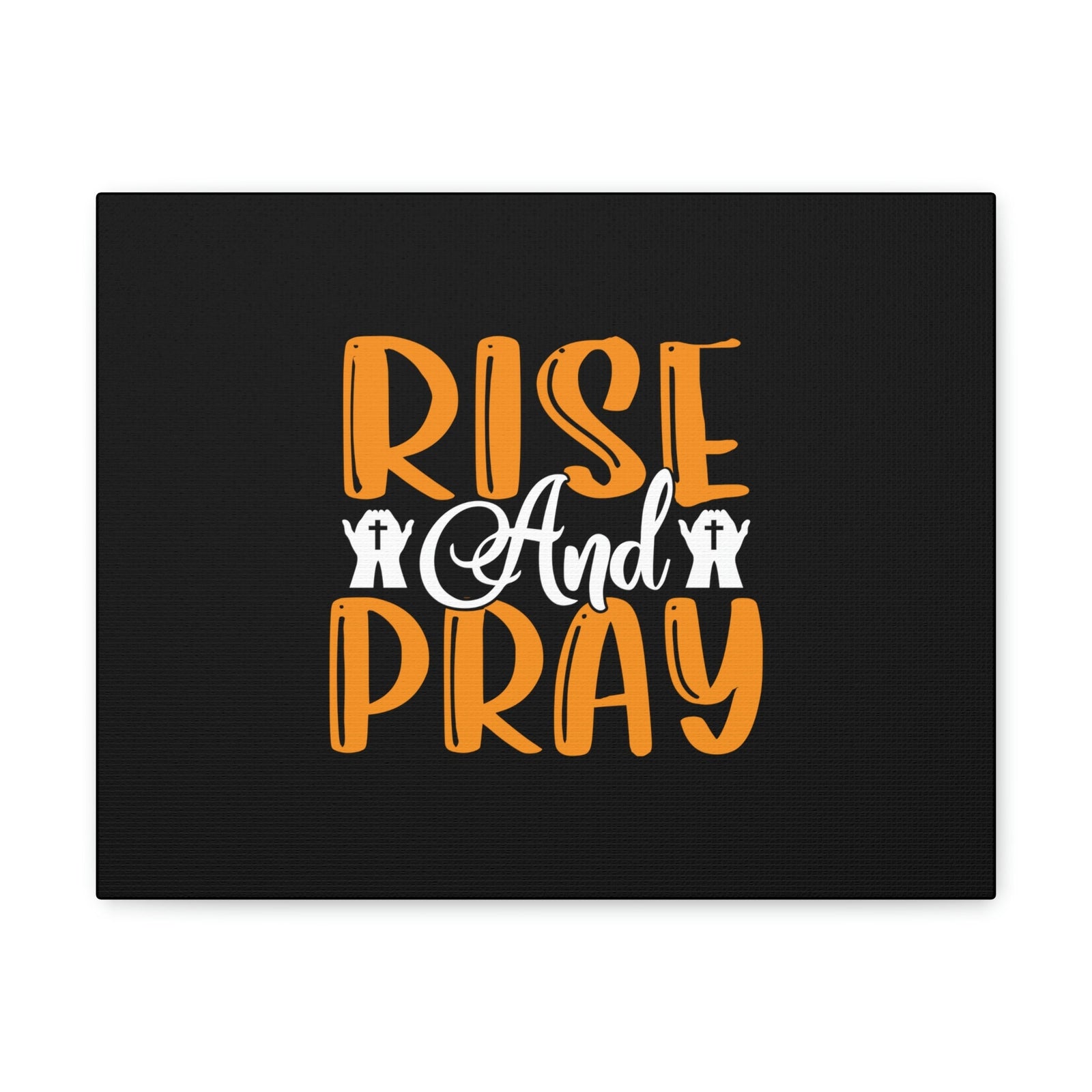 Scripture Walls Rise And Pray Mark 1:35 Orange Christian Wall Art Bible Verse Print Ready to Hang Unframed-Express Your Love Gifts