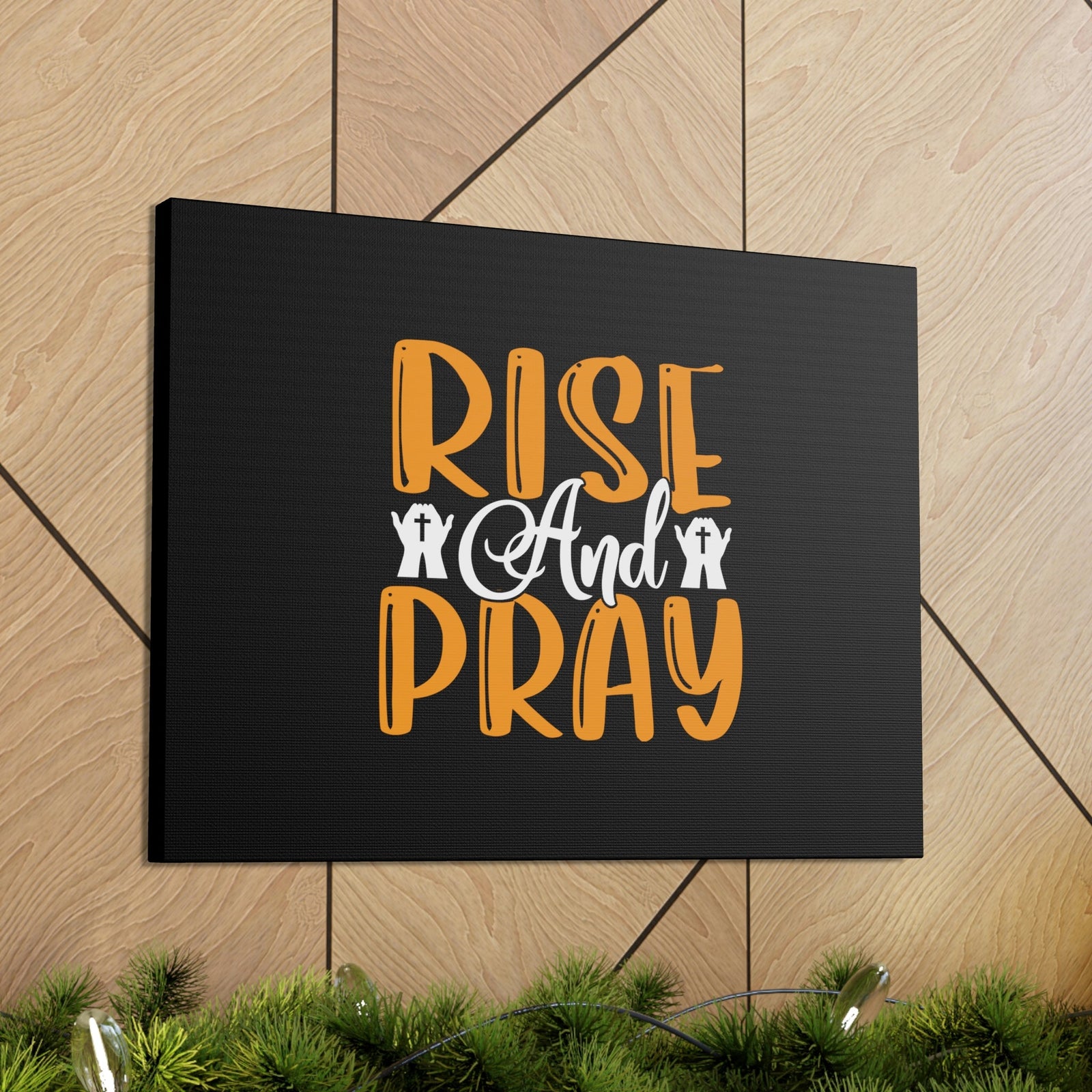 Scripture Walls Rise And Pray Mark 1:35 Orange Christian Wall Art Bible Verse Print Ready to Hang Unframed-Express Your Love Gifts