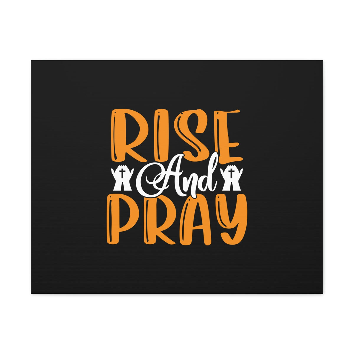 Scripture Walls Rise And Pray Mark 1:35 Orange Christian Wall Art Bible Verse Print Ready to Hang Unframed-Express Your Love Gifts