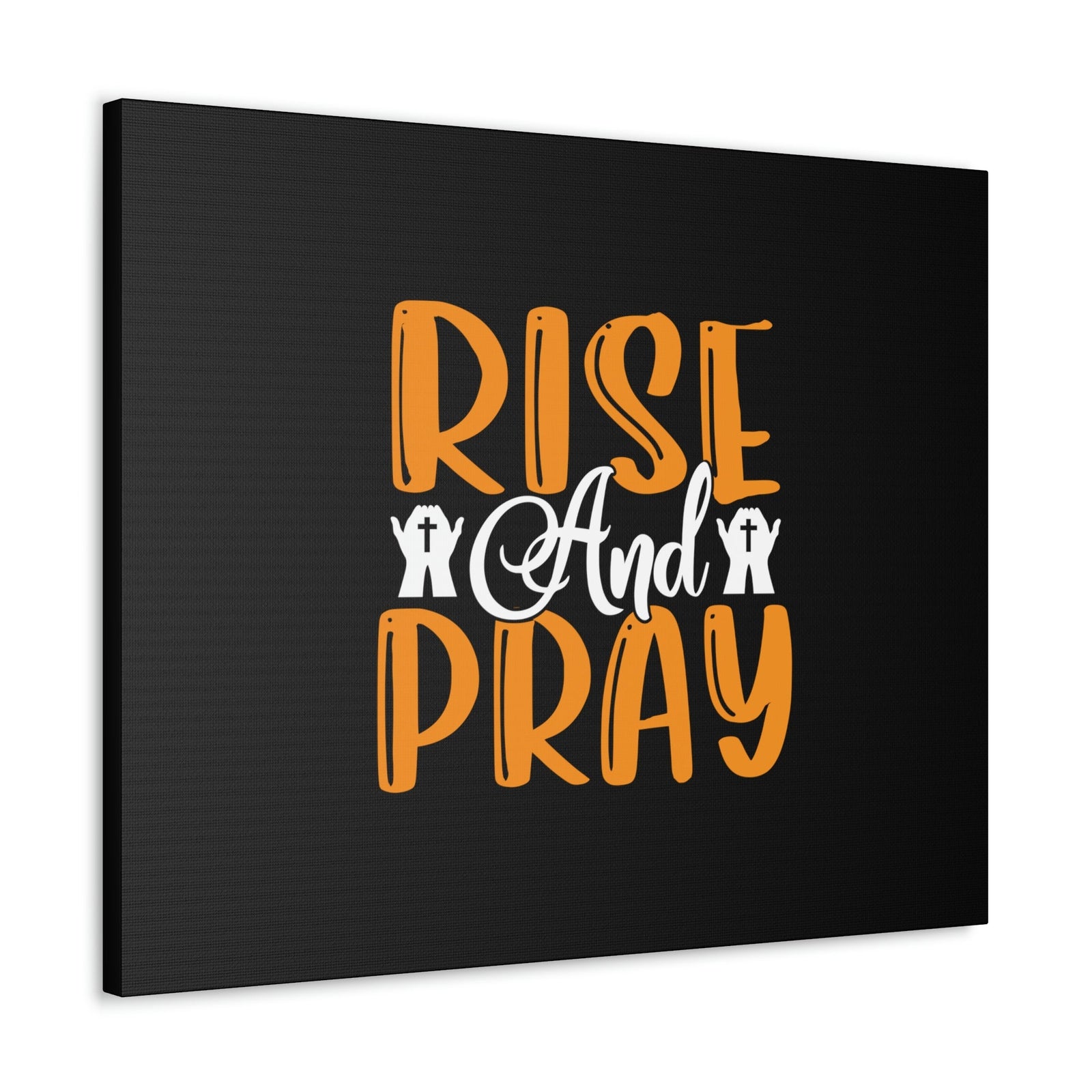 Scripture Walls Rise And Pray Mark 1:35 Orange Christian Wall Art Bible Verse Print Ready to Hang Unframed-Express Your Love Gifts