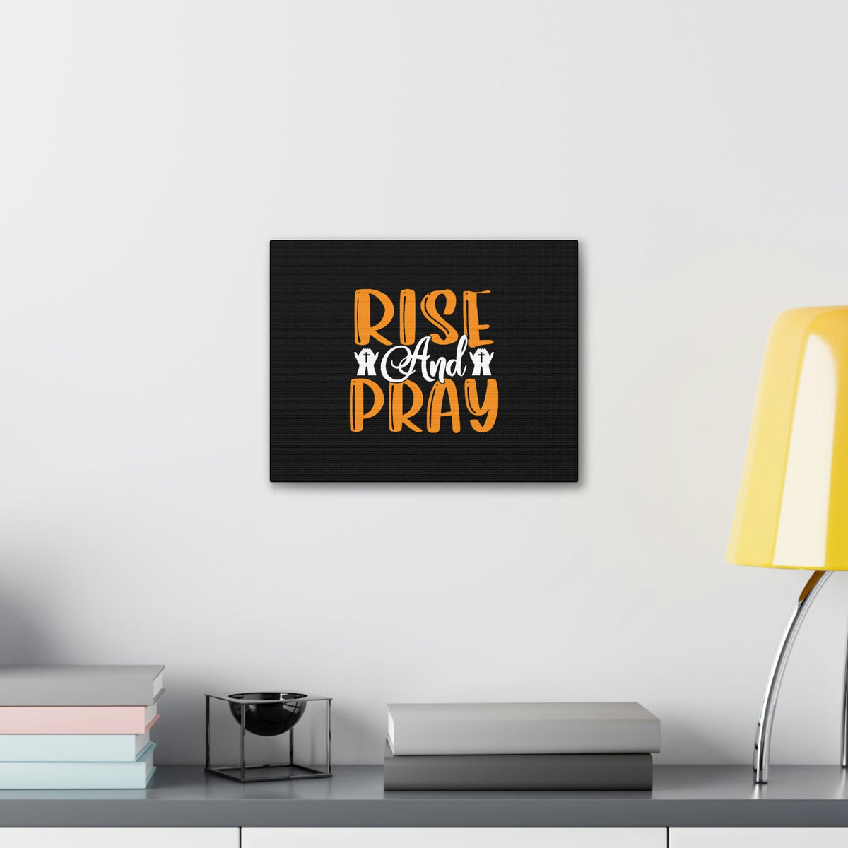 Scripture Walls Rise And Pray Mark 1:35 Orange Christian Wall Art Bible Verse Print Ready to Hang Unframed-Express Your Love Gifts