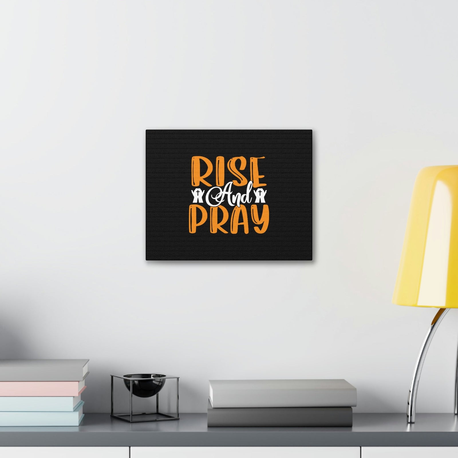 Scripture Walls Rise And Pray Mark 1:35 Orange Christian Wall Art Bible Verse Print Ready to Hang Unframed-Express Your Love Gifts