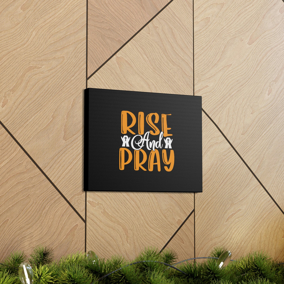 Scripture Walls Rise And Pray Mark 1:35 Orange Christian Wall Art Bible Verse Print Ready to Hang Unframed-Express Your Love Gifts