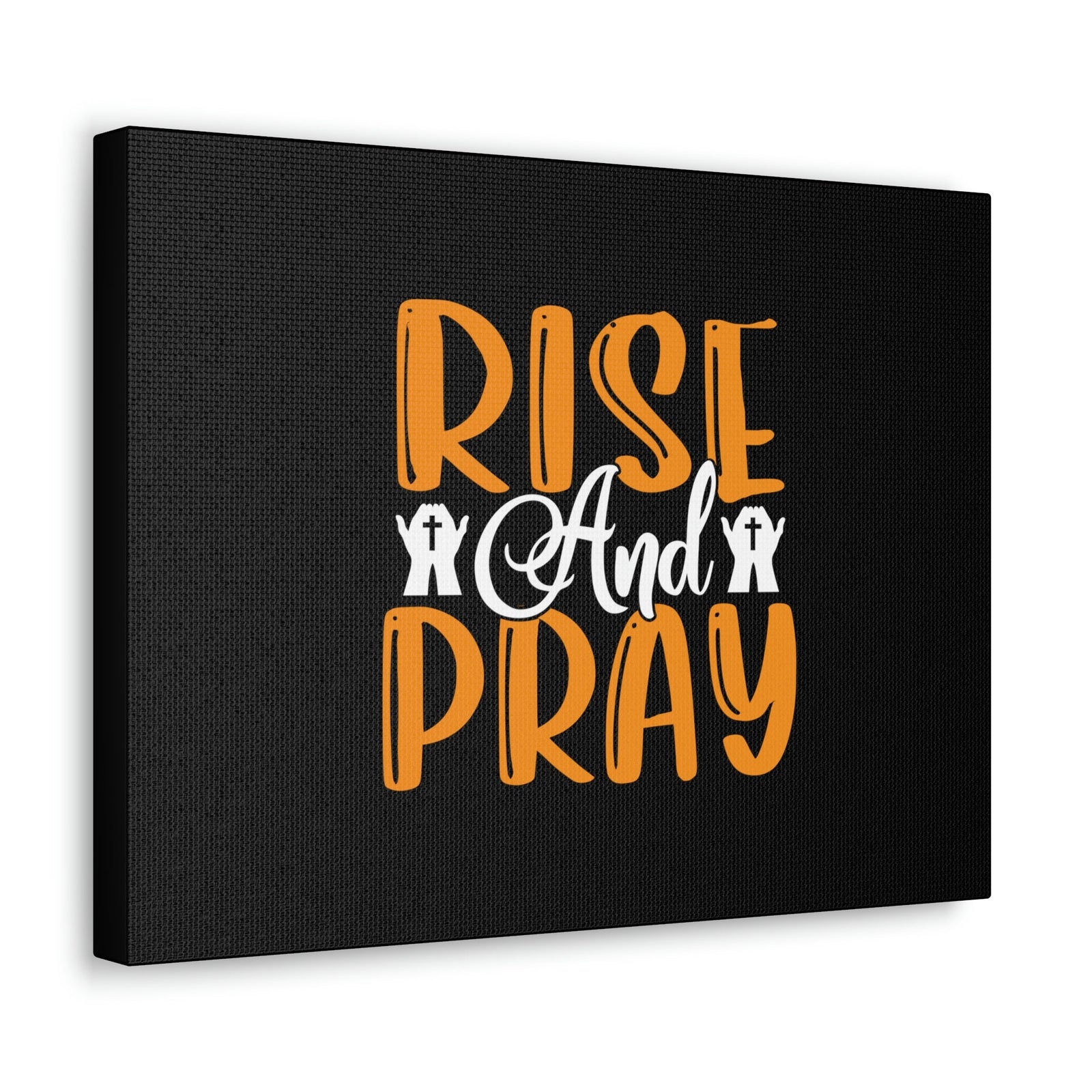 Scripture Walls Rise And Pray Mark 1:35 Orange Christian Wall Art Bible Verse Print Ready to Hang Unframed-Express Your Love Gifts