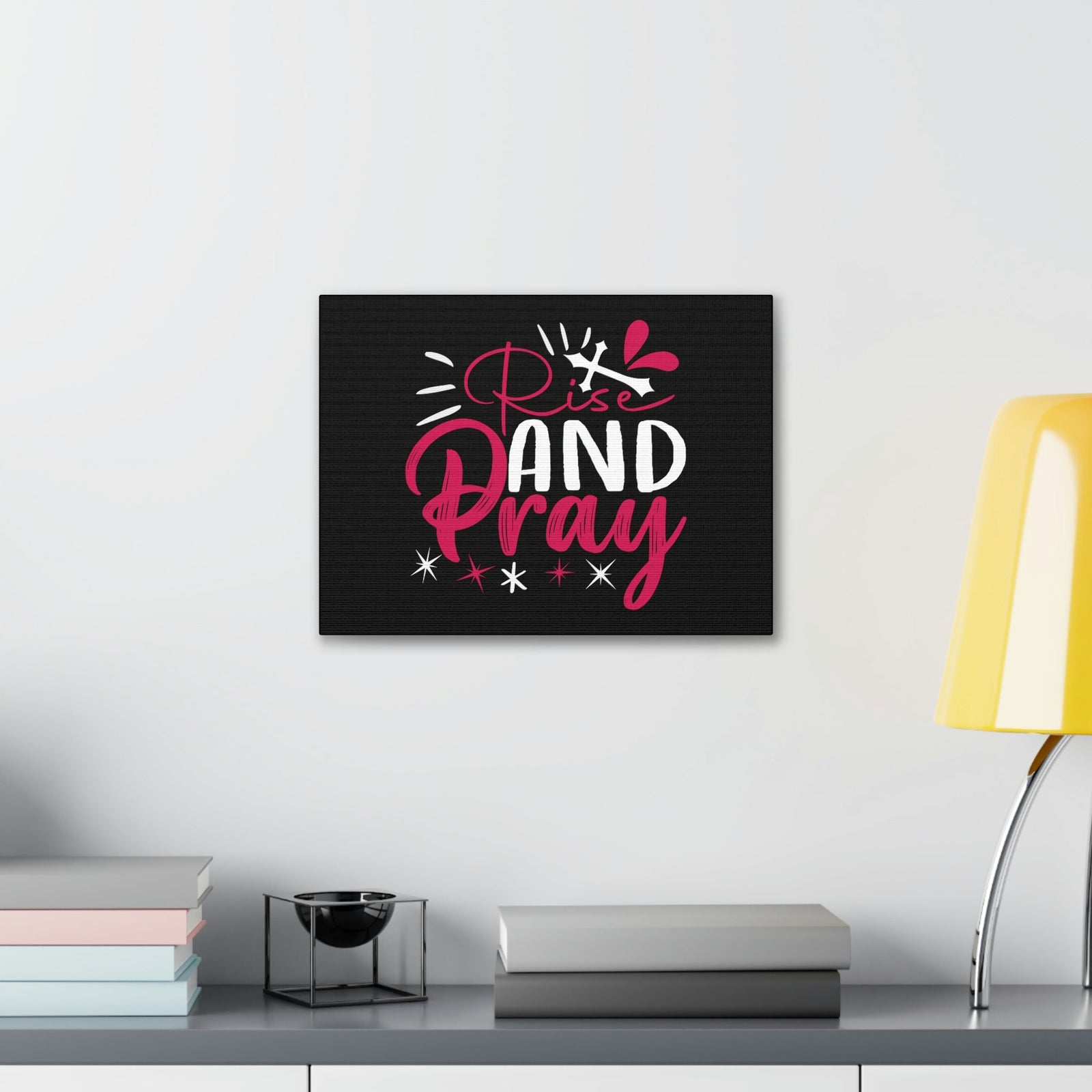 Scripture Walls Rise And Pray Mark 1:35 Red Christian Wall Art Bible Verse Print Ready to Hang Unframed-Express Your Love Gifts