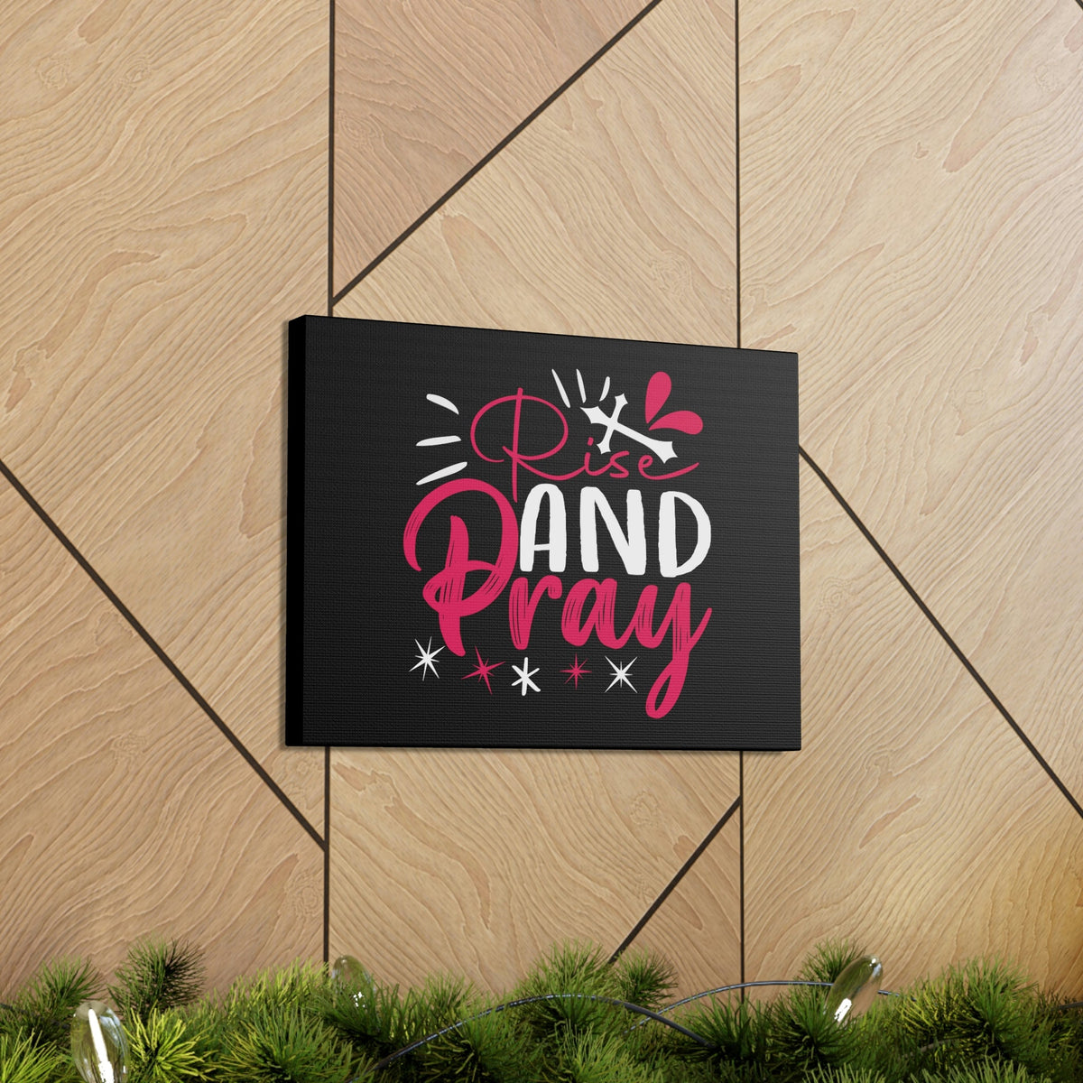Scripture Walls Rise And Pray Mark 1:35 Red Christian Wall Art Bible Verse Print Ready to Hang Unframed-Express Your Love Gifts