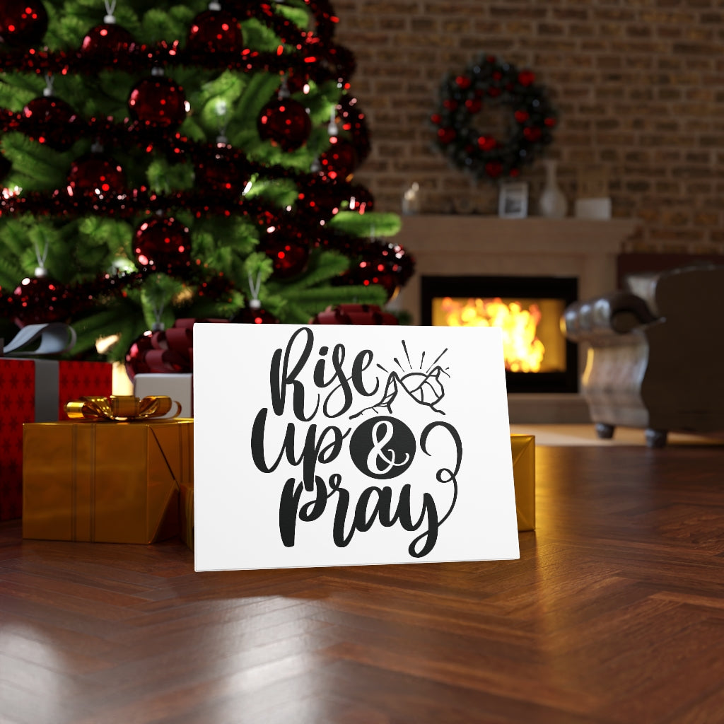 Scripture Walls Rise Up & Pray Bible Verse Canvas Christian Wall Art Ready to Hang Unframed-Express Your Love Gifts
