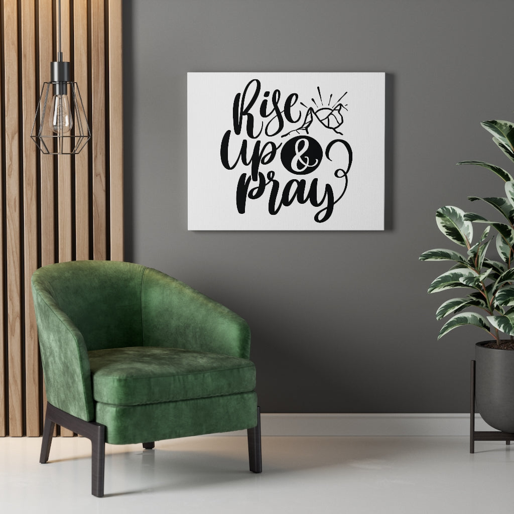 Scripture Walls Rise Up & Pray Bible Verse Canvas Christian Wall Art Ready to Hang Unframed-Express Your Love Gifts