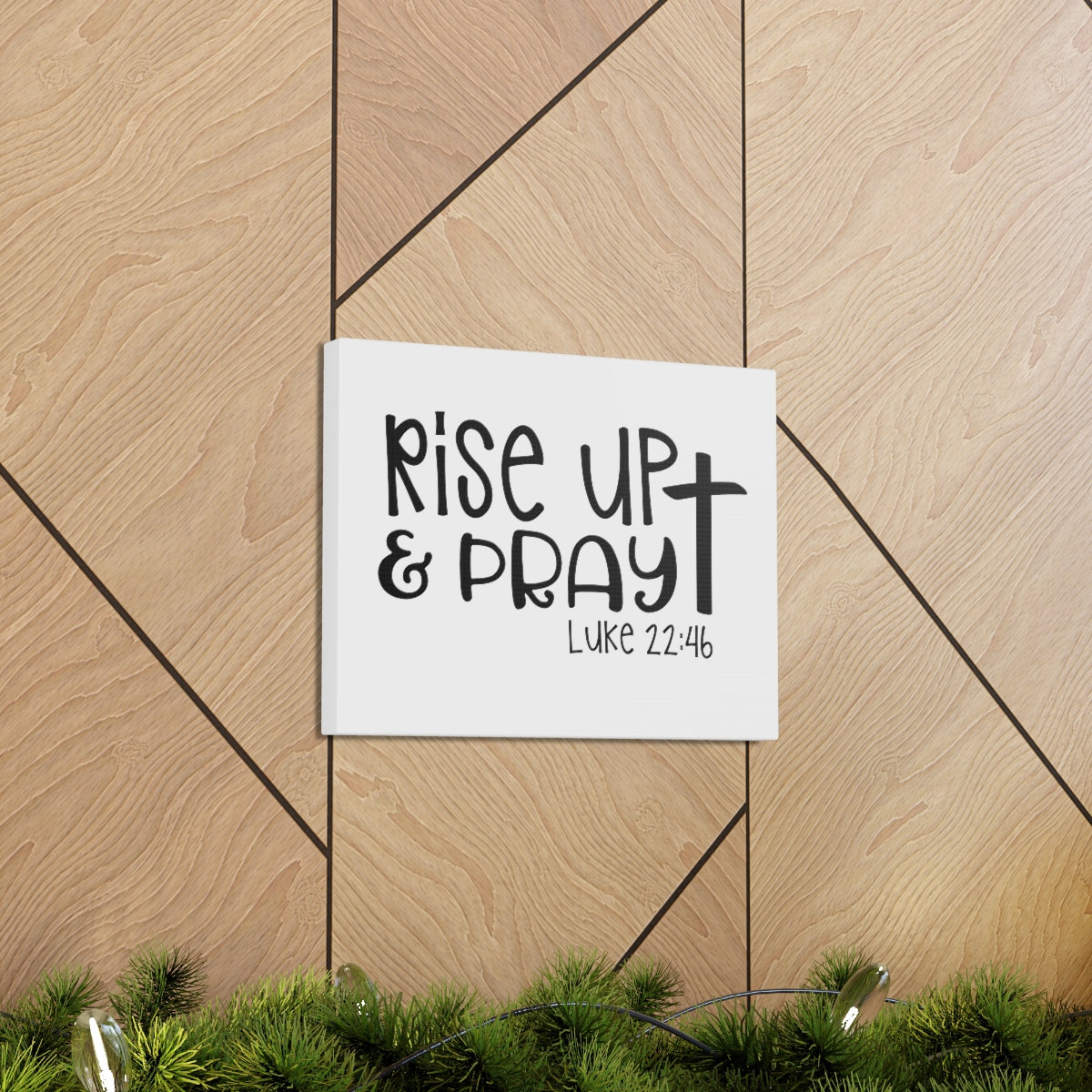Scripture Walls Rise Up & Pray Luke 22:46 Cross Christian Wall Art Print Ready to Hang Unframed-Express Your Love Gifts