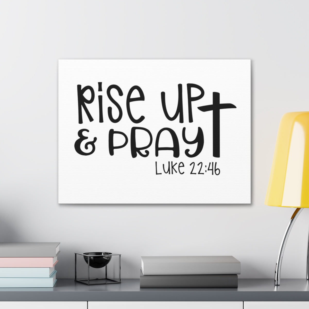 Scripture Walls Rise Up & Pray Luke 22:46 Cross Christian Wall Art Print Ready to Hang Unframed-Express Your Love Gifts