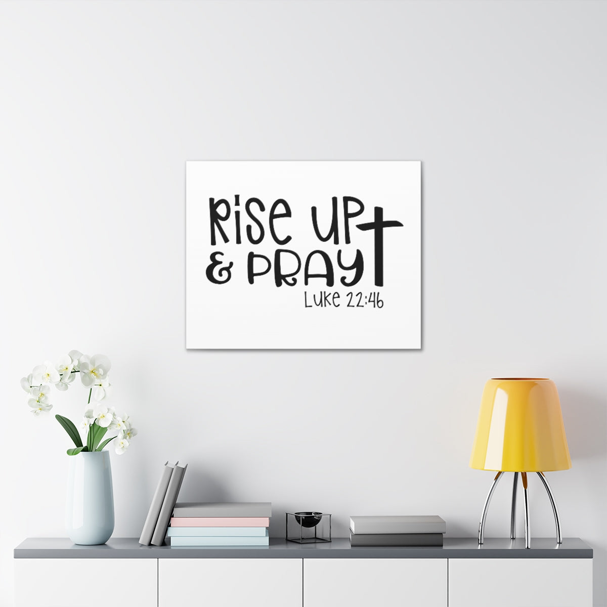 Scripture Walls Rise Up & Pray Luke 22:46 Cross Christian Wall Art Print Ready to Hang Unframed-Express Your Love Gifts