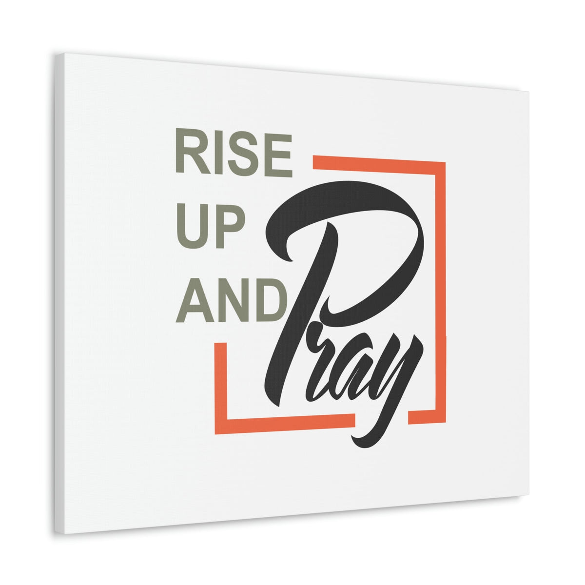 Scripture Walls Rise Up And Pray Mark 1:35 Red Line Christian Wall Art Bible Verse Print Ready to Hang Unframed-Express Your Love Gifts