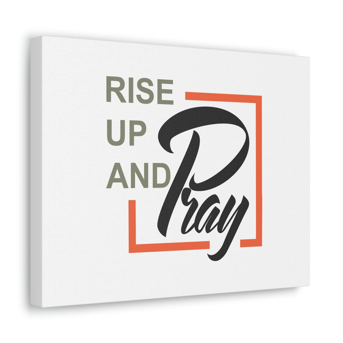 Scripture Walls Rise Up And Pray Mark 1:35 Red Line Christian Wall Art Bible Verse Print Ready to Hang Unframed-Express Your Love Gifts