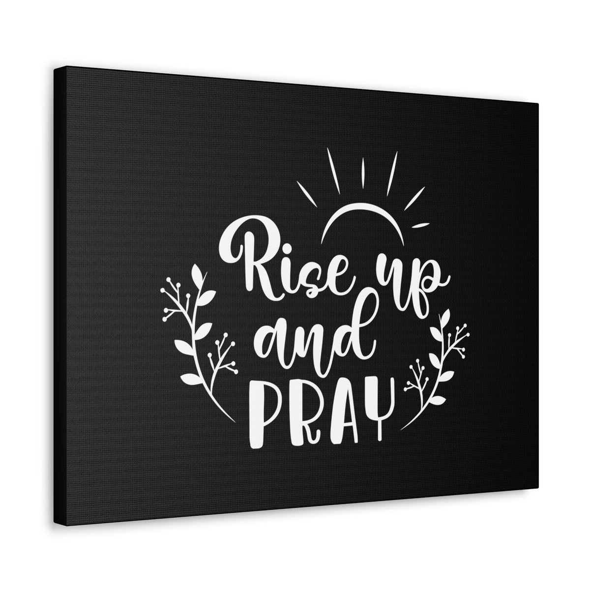 Scripture Walls Rise Up And Pray Mark 1:35 Sun Rays Black Christian Wall Art Bible Verse Print Ready to Hang Unframed-Express Your Love Gifts