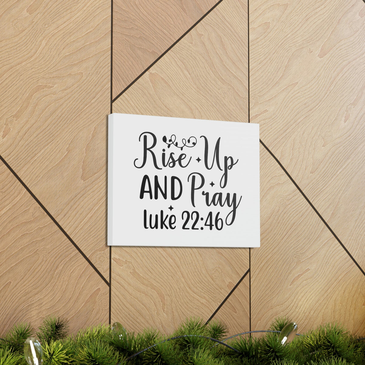Scripture Walls Rise Up Luke 22:46 Bible Verse Canvas Christian Wall Art Ready to Hang Unframed-Express Your Love Gifts