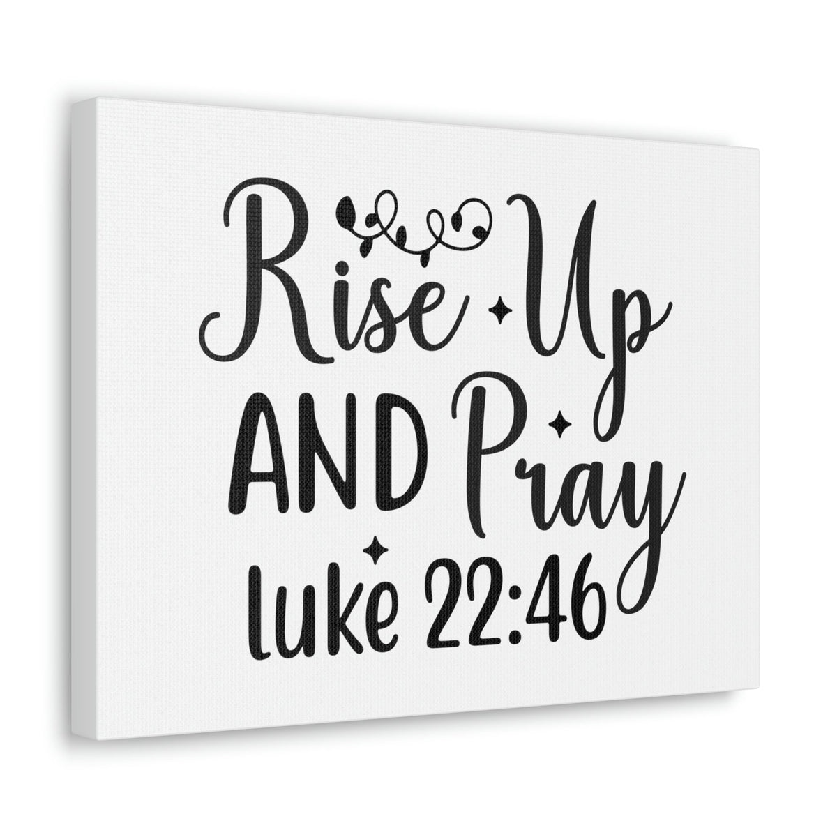 Scripture Walls Rise Up Luke 22:46 Bible Verse Canvas Christian Wall Art Ready to Hang Unframed-Express Your Love Gifts