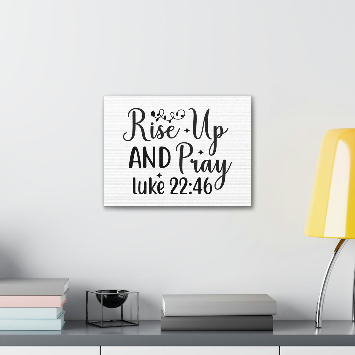Scripture Walls Rise Up Luke 22:46 Bible Verse Canvas Christian Wall Art Ready to Hang Unframed-Express Your Love Gifts