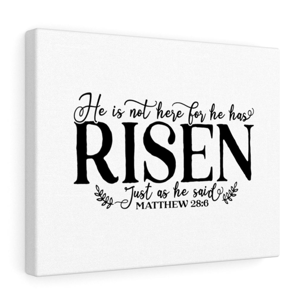 Scripture Walls Risen Just As He Said Matthew 28:6 Bible Verse Canvas Christian Wall Art Ready to Hang Unframed-Express Your Love Gifts