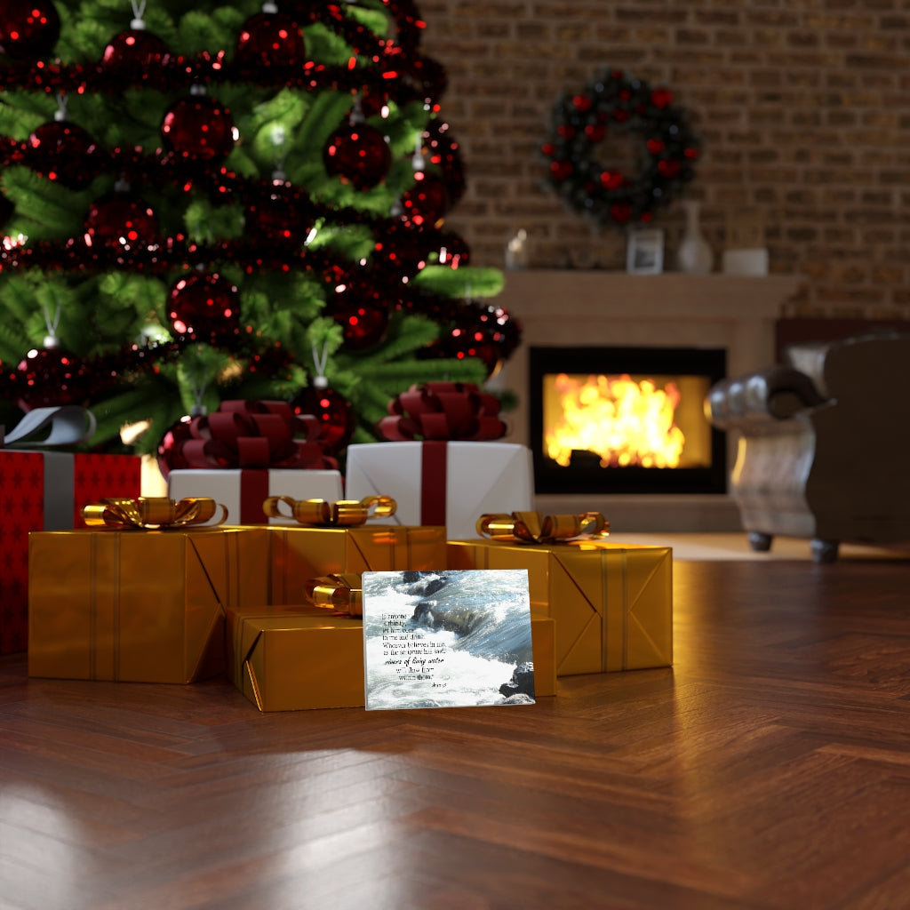 Scripture Walls Rivers Of Living Water John 7:38 Bible Verse Canvas Christian Wall Art Ready to Hang Unframed-Express Your Love Gifts