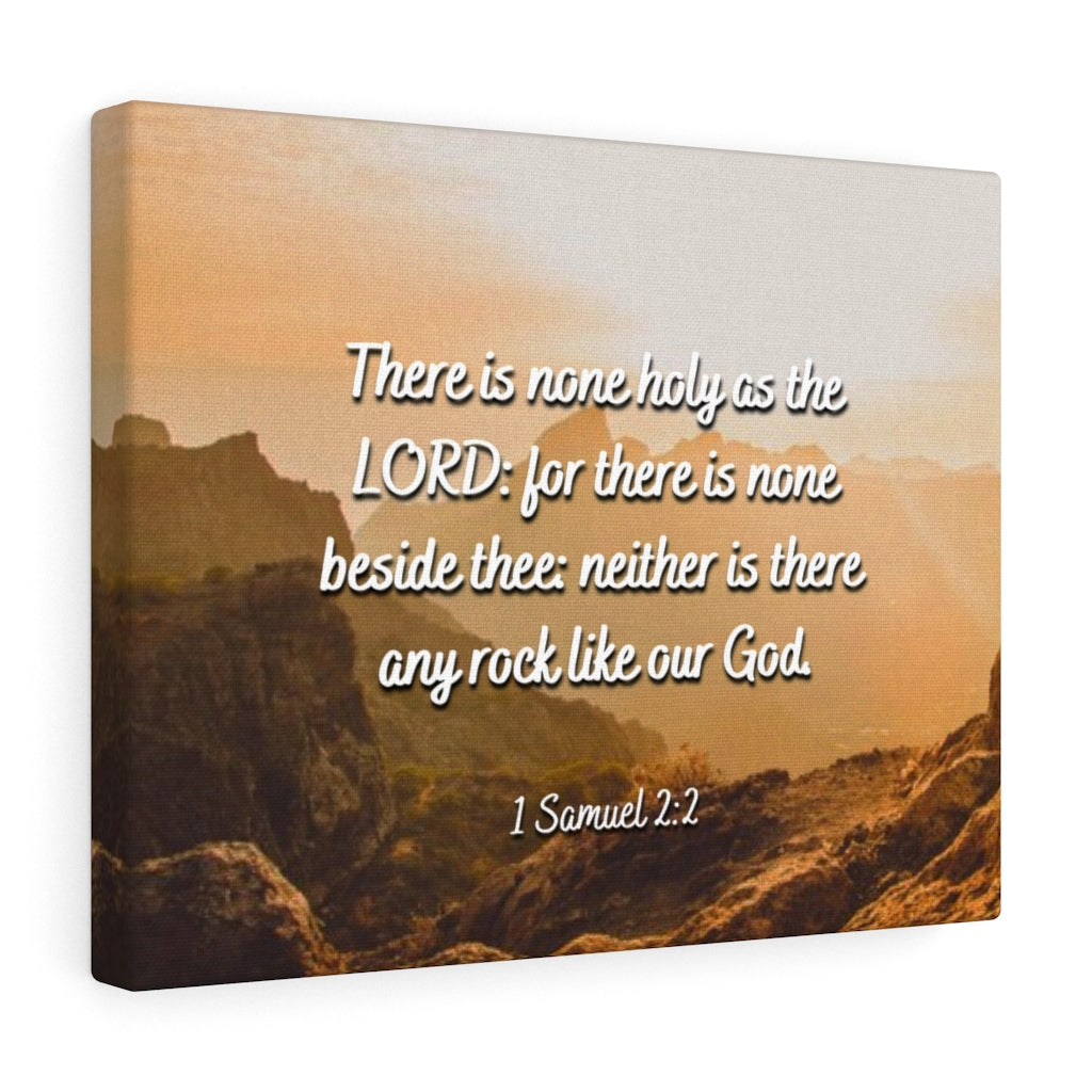 Scripture Walls Rock 1 Samuel 2:2 Bible Verse Canvas Christian Wall Art Ready to Hang Unframed-Express Your Love Gifts