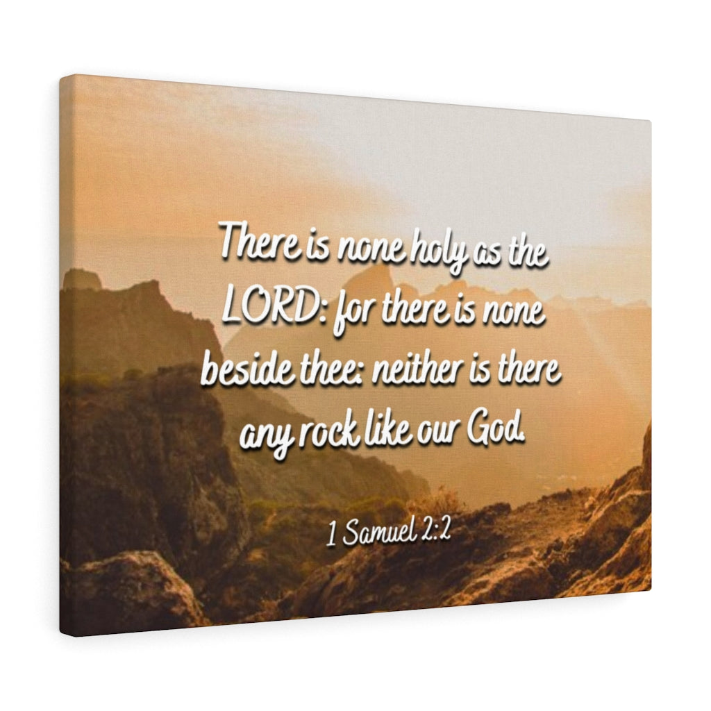 Scripture Walls Rock 1 Samuel 2:2 Bible Verse Canvas Christian Wall Art Ready to Hang Unframed-Express Your Love Gifts