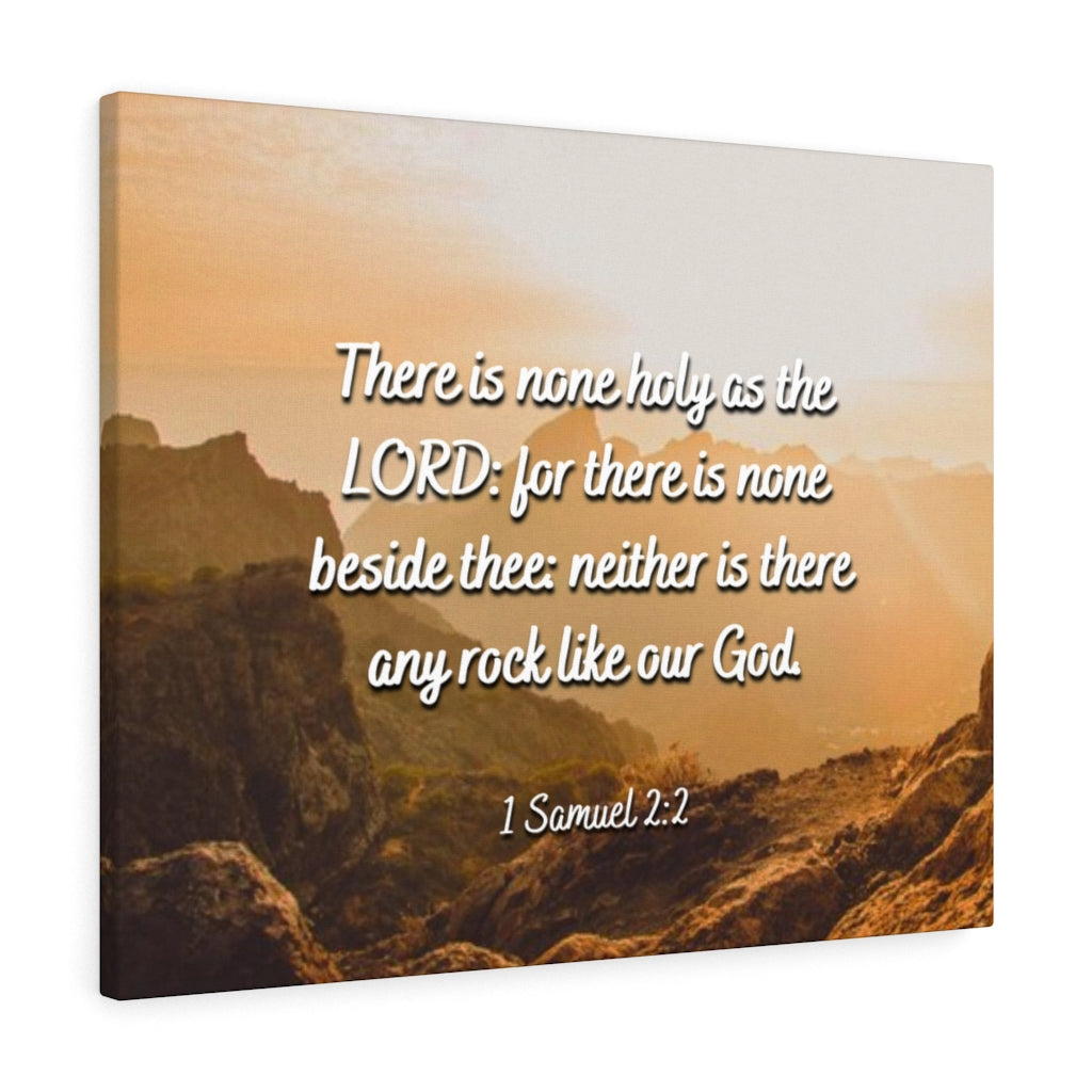 Scripture Walls Rock 1 Samuel 2:2 Bible Verse Canvas Christian Wall Art Ready to Hang Unframed-Express Your Love Gifts