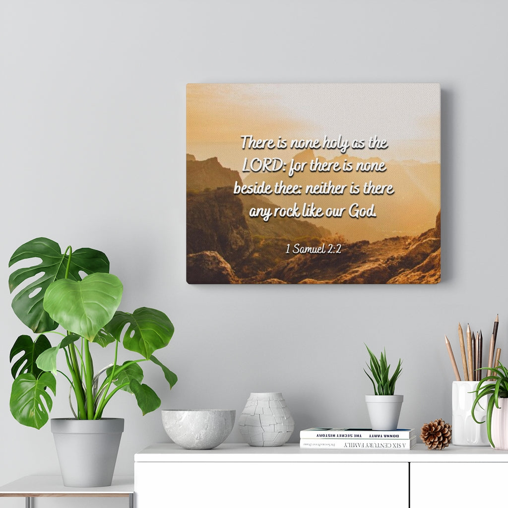 Scripture Walls Rock 1 Samuel 2:2 Bible Verse Canvas Christian Wall Art Ready to Hang Unframed-Express Your Love Gifts