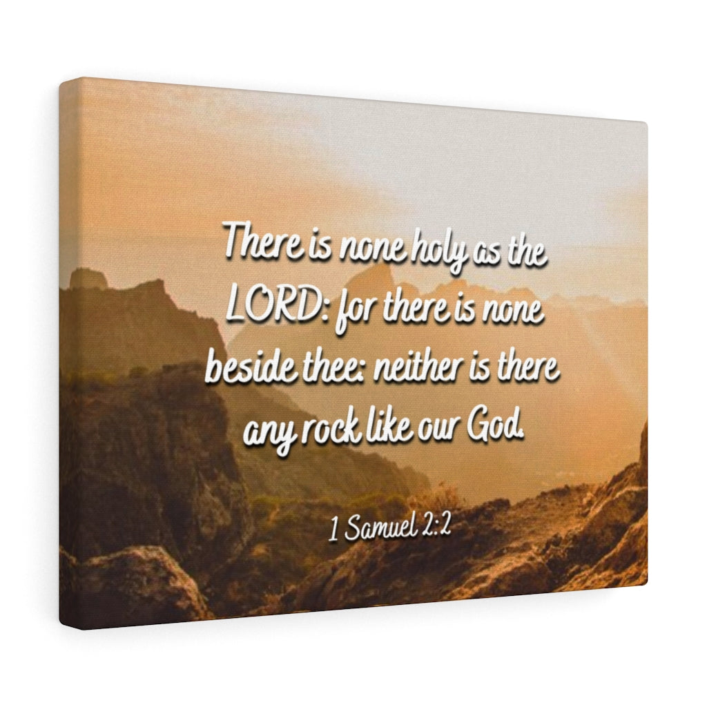 Scripture Walls Rock 1 Samuel 2:2 Bible Verse Canvas Christian Wall Art Ready to Hang Unframed-Express Your Love Gifts