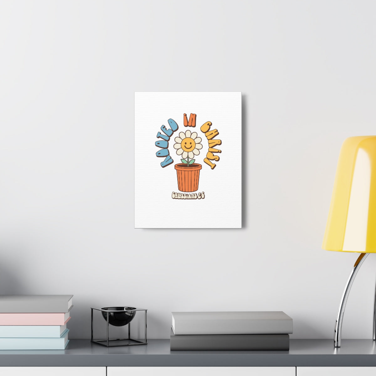 Scripture Walls Rooted In Christ Colossians 2:6 Bible Verse Canvas Christian Wall Art Ready to Hang Unframed-Express Your Love Gifts