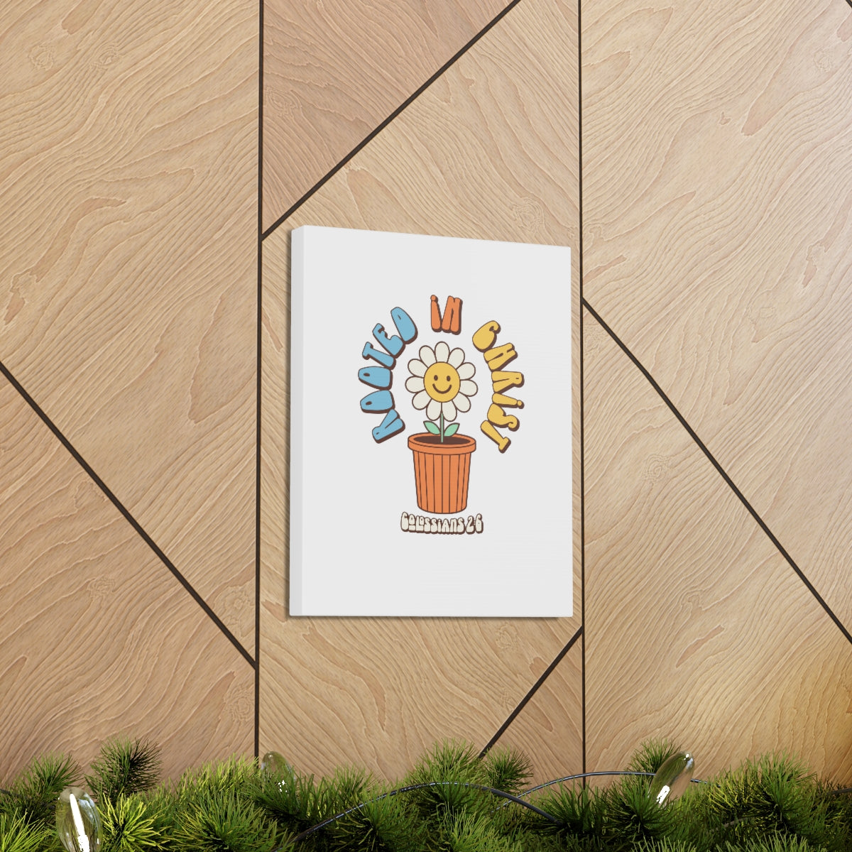 Scripture Walls Rooted In Christ Colossians 2:6 Bible Verse Canvas Christian Wall Art Ready to Hang Unframed-Express Your Love Gifts