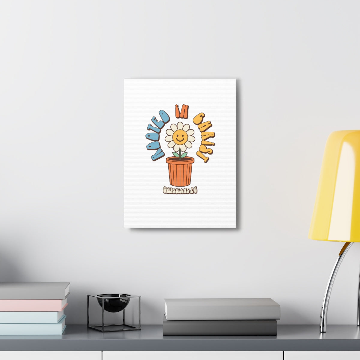 Scripture Walls Rooted In Christ Colossians 2:6 Bible Verse Canvas Christian Wall Art Ready to Hang Unframed-Express Your Love Gifts