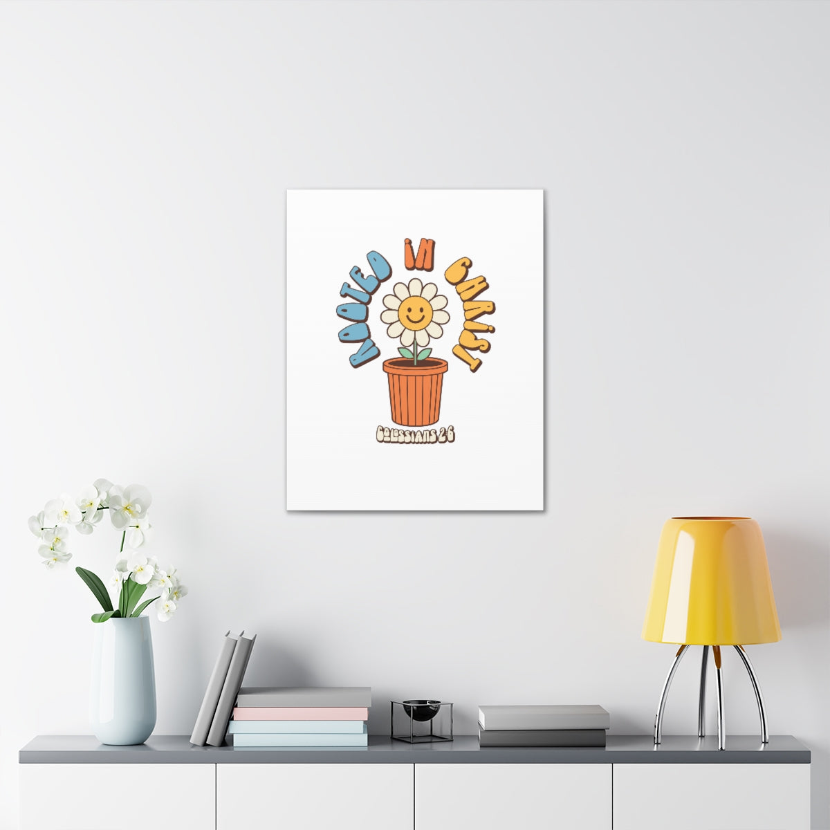 Scripture Walls Rooted In Christ Colossians 2:6 Bible Verse Canvas Christian Wall Art Ready to Hang Unframed-Express Your Love Gifts