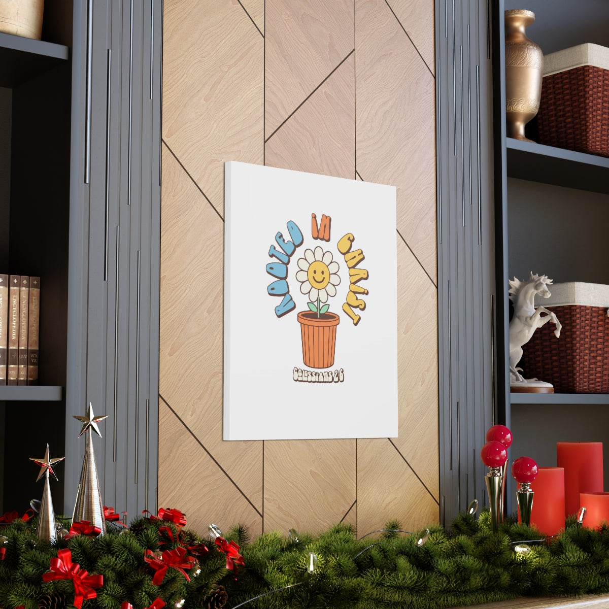 Scripture Walls Rooted In Christ Colossians 2:6 Bible Verse Canvas Christian Wall Art Ready to Hang Unframed-Express Your Love Gifts