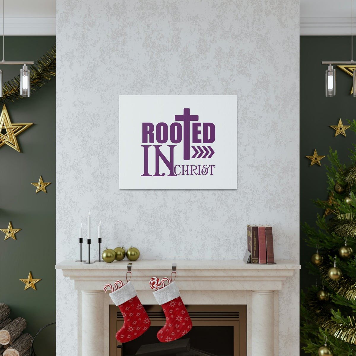 Scripture Walls Rooted In Christ Ephesians 3:17 Christian Wall Art Bible Verse Print Ready to Hang Unframed-Express Your Love Gifts