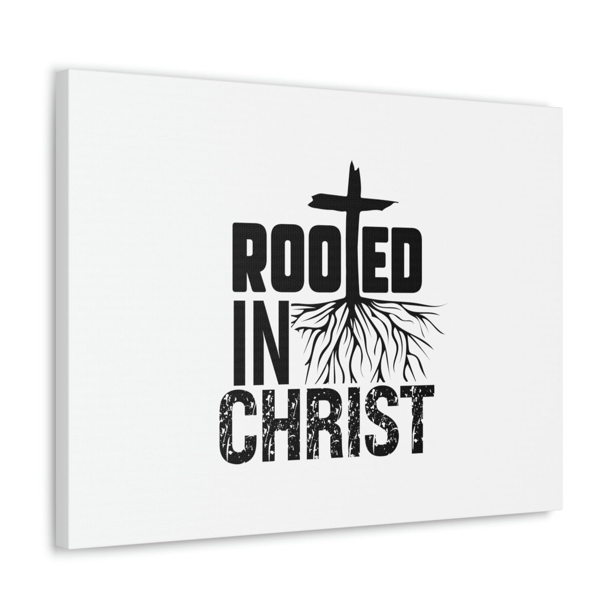 Scripture Walls Rooted In Christ Ephesians 3:17 Cross Christian Wall Art Bible Verse Print Ready to Hang Unframed-Express Your Love Gifts