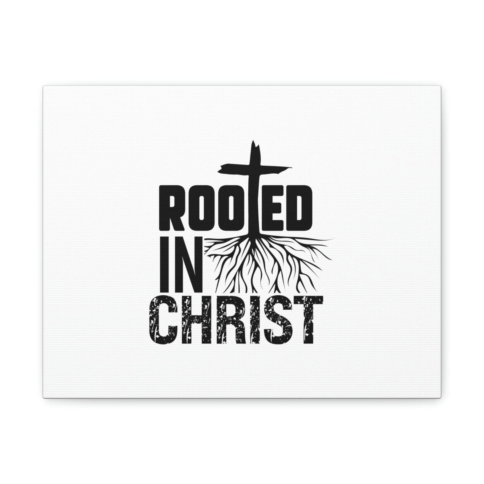 Scripture Walls Rooted In Christ Ephesians 3:17 Cross Christian Wall Art Bible Verse Print Ready to Hang Unframed-Express Your Love Gifts