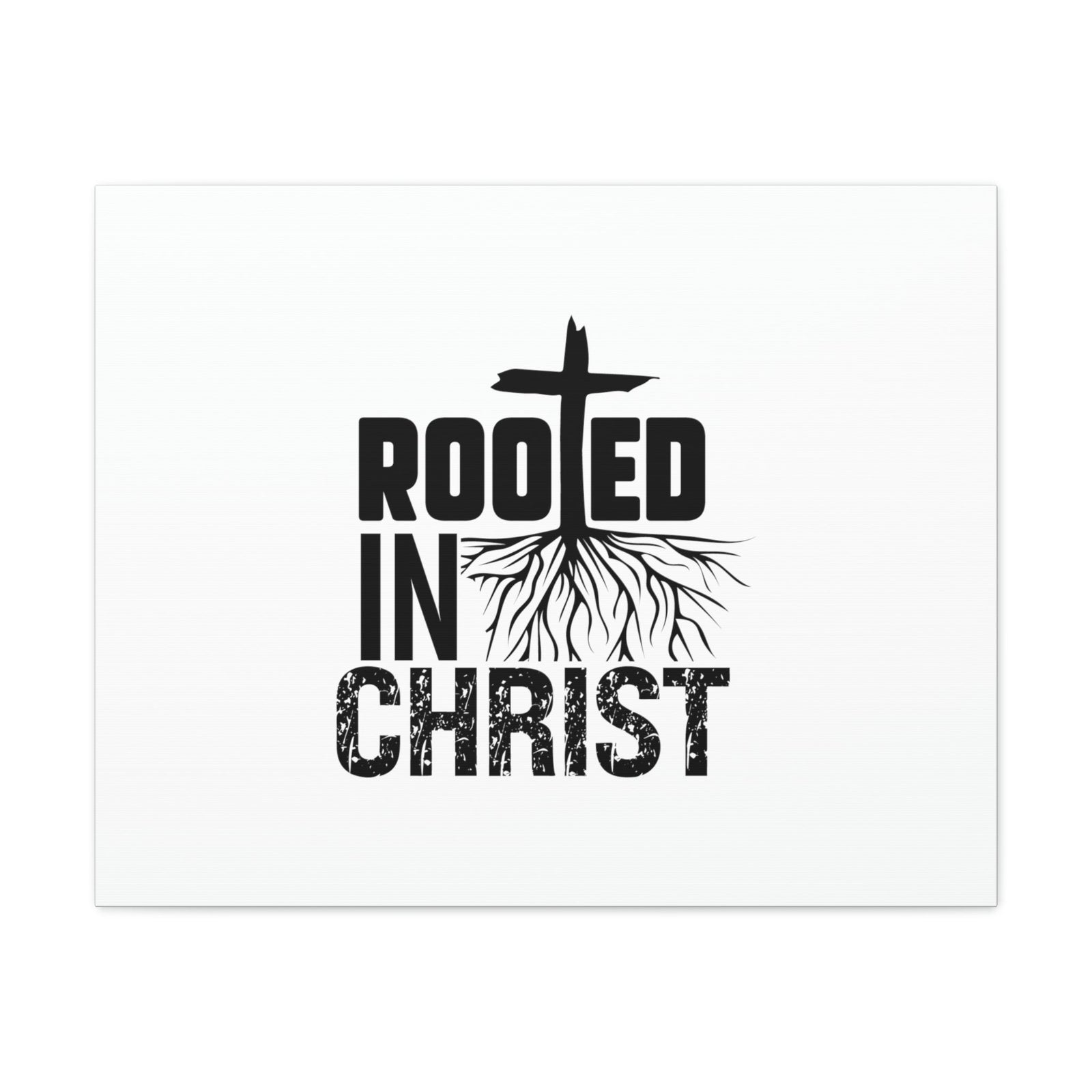 Scripture Walls Rooted In Christ Ephesians 3:17 Cross Christian Wall Art Bible Verse Print Ready to Hang Unframed-Express Your Love Gifts