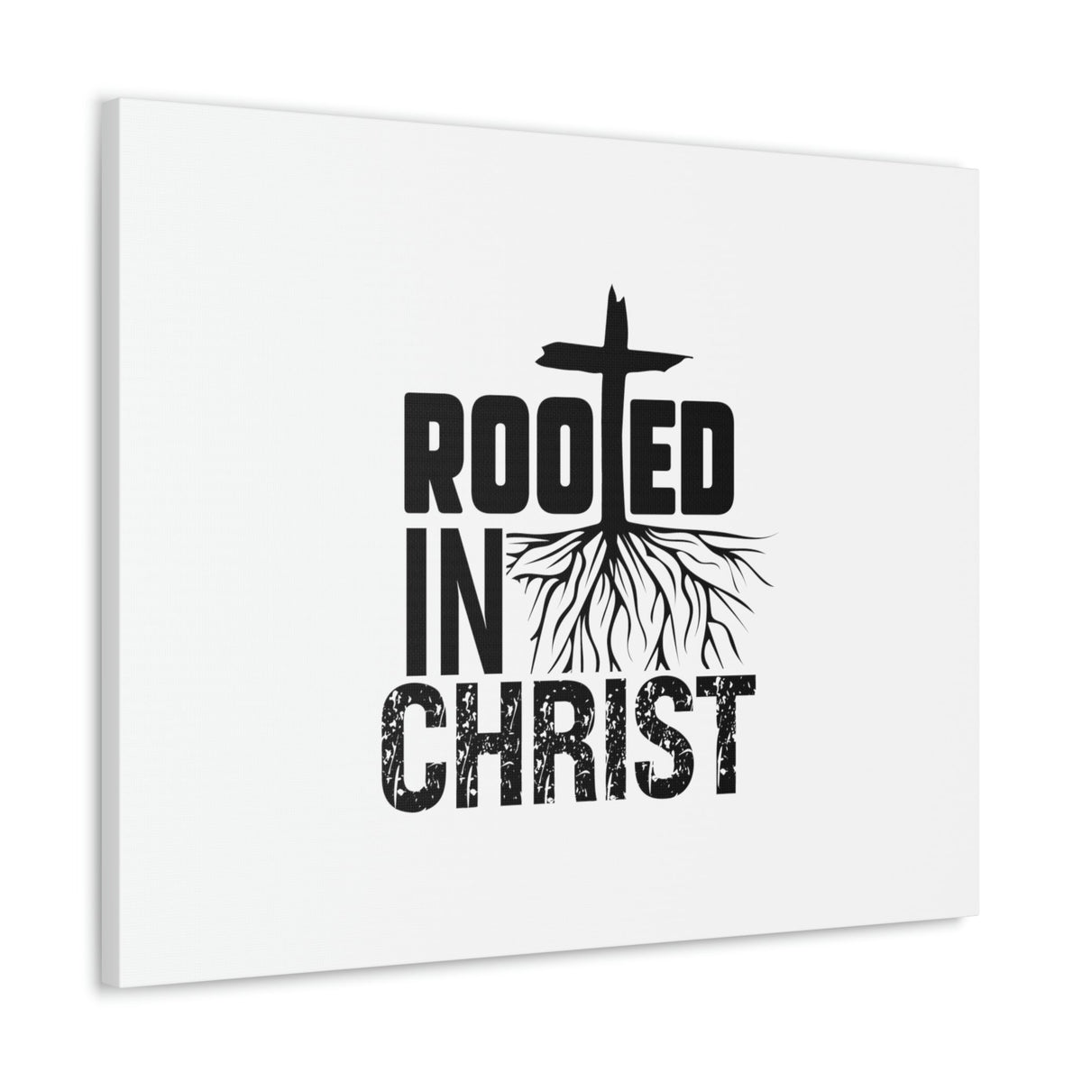 Scripture Walls Rooted In Christ Ephesians 3:17 Cross Christian Wall Art Bible Verse Print Ready to Hang Unframed-Express Your Love Gifts